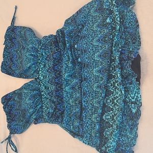 Mazu Swim Grecian Skater Ruched One Piece Swimdress